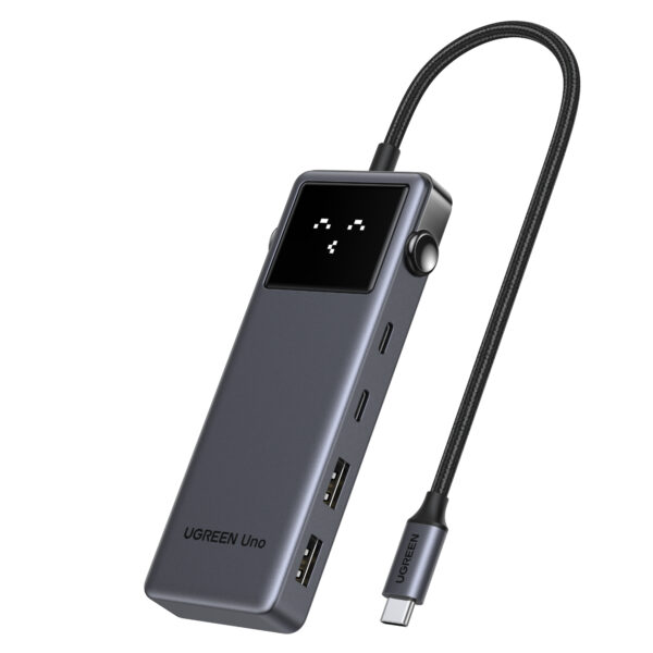 UGreen 6-in-1 Type-C Hub with 4K HDMI, 100W PD and 10Gbps USB Ports – Grey