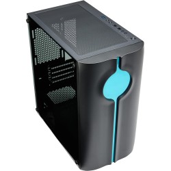 Armaggeddon Tron Holo-3 mATX RGB Gaming PC Case, Black