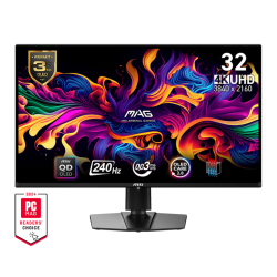 MSI MAG 321UPX QD-OLED Curved Gaming Monitor 3840 x 2160 (UHD) 240Hz